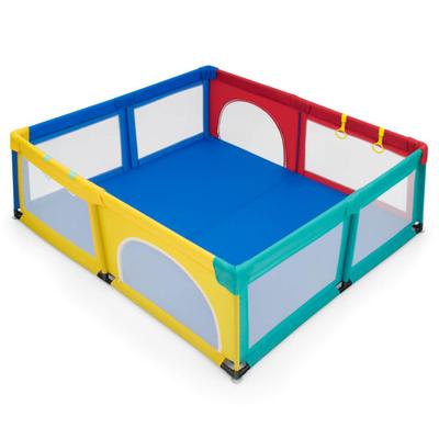 Costway Large Infant Baby Playpen Safety Play Center Yard with 50 Ocean Balls-Color