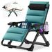 Slsy Zero Gravity Chair Premium Lawn Recliner Folding Portable Chaise Lounge with Removeable Cushion Headrest and Cup Holder Reclining Patio Lounger Chair