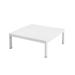 Cilo 32 Inch Outdoor Coffee Table White Aluminum Frame Rectangular Design- Saltoro Sherpi