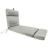 Jordan Manufacturing Sunbrella 72 x 22 Canvas Granite Grey Solid Rectangular Outdoor Chaise Lounge Cushion with Ties and Hanger Loop