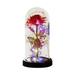 MPWEGNP Valentine S Day Gift Rose Decoration Transparent Acrylic Cover Light Emitting Decoration Creative Light Emitting Glass Cover Decoration Solar Garden Statue I Love You Hand Sculpture