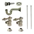 Kingston Brass CC43108VOKB30 Traditional Plumbing Sink Trim Kit with P-Trap and Overflow Drain Brushed Nickel