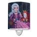 Caroline s Treasures 7398CNL Tea Time Fox Ceramic Night Light 6x4x3 multicolor