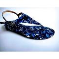 Ralph Lauren Shoes | New Lauren By Ralph Lauren Blue White Leather Flower Sandals | Color: Blue/White | Size: 9