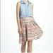 Anthropologie Skirts | Anthro Maeve Imprecise Asymmetrical Plaid Skirt 6 | Color: Blue/Red | Size: 6