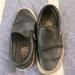 Vans Shoes | Black Leather Perfoilated Vans - Slipons | Color: Black | Size: 7.5