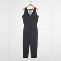 Anthropologie Pants & Jumpsuits | Cloth & Stone Cross Back Jumpsuit Charcoal Xsmall Tie Waist Anthropologie | Color: Gray | Size: Xs
