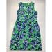 J. Crew Dresses | J Crew Women's 6 Knee Length Green And Blue Floral Sleeveless Dress | Color: Blue/Green | Size: 6