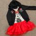 Disney Matching Sets | Disney Minnie Mouse Outfits | Color: Black/Red | Size: 8g