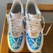 Nike Shoes | Brand New Air Force 1 Nike Shoes W/Lv Decal And Playboy Bunny | Color: Blue/White | Size: 8.5