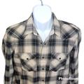 American Eagle Outfitters Shirts | American Eagle Men's Med Black & White Plaid Western Shirt W/ Black Snaps Euc | Color: Black/White | Size: M