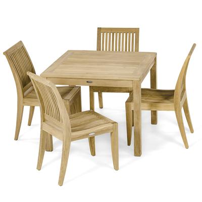 Laguna 5pc Teak Sidechair Dining Set