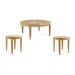 Laguna 3pc Teak Coffee and Side Table Set