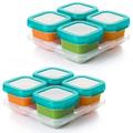 OXO Tot Baby Blocks Food Storage Containers, Teal, 6 oz - Set of 2