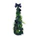 Northlight Seasonal 18" Green & Blue Plaid Ribbon Christmas Tabletop Cone Tree, Polyester | 18 H x 7.5 W x 7.5 D in | Wayfair NORTHLIGHT SH94261