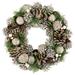 Northlight Seasonal Green Pine Needle & Pinecone Artificial Christmas Wreath 13.5-Inch Unlit Traditional Faux, in Gray/Green | Wayfair
