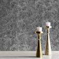 Portofino Modern Black Silver Metallic Faux Cement Concrete Plaster Textured Wallpaper 3D Vinyl in Gray | 21 W in | Wayfair Z72031