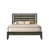 Red Barrel Studio® Martha Slatted Headboard Standard Bed Upholstered/Faux leather in Gray | 50 H x 80 W x 84 D in | Wayfair