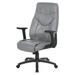 Inbox Zero Kloud Gergetown Faux Leather Executive Chair Upholstered in Gray | 44.75 H x 28.75 W x 27.5 D in | Wayfair