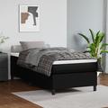 Latitude Run® Bed Frame Box Spring Bed Base w/ Mattress for Bedroom Faux Leather Upholstered/Polyester in Black | 13.8 H x 39.4 W x 76 D in | Wayfair