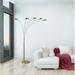 Wade Logan® Bozil Floor Lamp Metal in Gray | 88 H x 54 W x 54 D in | Wayfair 431BF52F5EC246E6AB7B3C662059503C