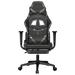 Inbox Zero Gaming Chair Massage Swivel Gaming Chair w/ Footrest Faux Leather Faux Leather in Black/Brown | 50 H x 26.4 W x 25.2 D in | Wayfair