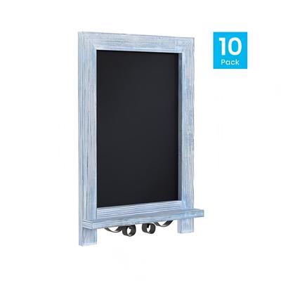 Flash Furniture 10-HFKHD-GDIS-CRE8-912315-GG Chalkboard Sign w/ Legs - 10 Pack, 9 1/2"W x 14"H, Pine Wood Frame, Rustic Blue