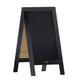 Flash Furniture HGWA-GDIS-CRE8-052315-GG Double-Sided Magnetic Chalkboard Easel - 20" x 40", Pine Wood, Black, Black Pine Wood