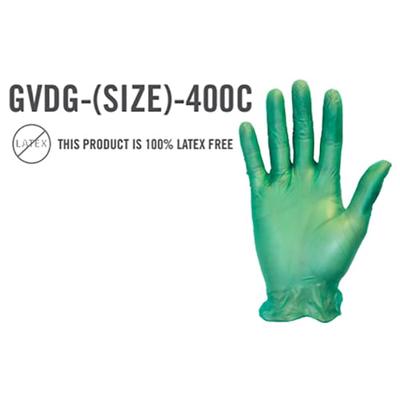 Impact GVDG-MD-400C General Purpose Vinyl Gloves - Powdered, Green, Medium