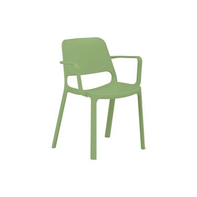 Mayer Sitzmöbel Stapelstuhl 2050, schilf, mit 4-Fuß-Gestell und Armlehne