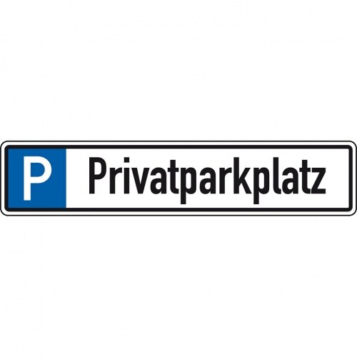 Schild I Parkplatzreservierungsschild Privatparkplatz, ohne Befestigungsset, 520x110mm Image