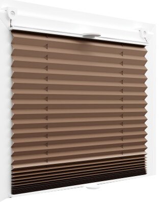 Plissee Faltrollo inkl. Klemmträger mocca 115x200 cm Jalousie Image
