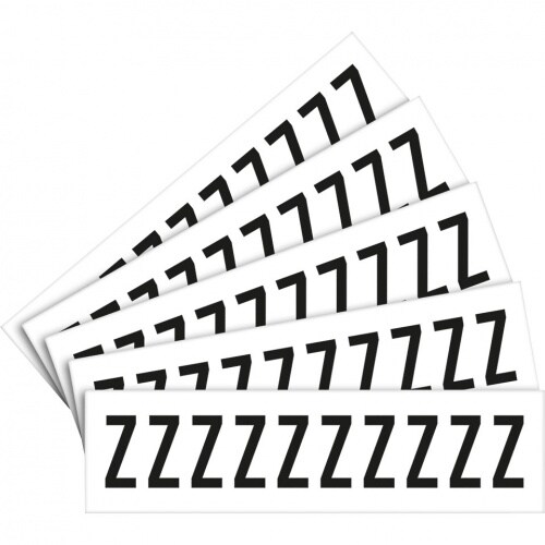 Aufkleber I Buchstabe Z, weiß/schwarz, Folie, Schrifthöhe: 40mm, 52,9x23,8mm, 5 Bogen/VE, 10/Bogen Image