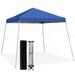 Costway 10 x 10 Feet Outdoor Instant Pop-up Canopy with Carrying Bag-Blue