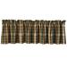 August Grove® Ameyia Plaid Cotton Tailored 72" Window Valance in Green/Brown/Beige 100% Cotton | 14 H x 72 W in | Wayfair