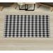 Black/White 29.92 x 59.84 x 1.18 in Area Rug - Gracie Oaks Plaid Decorative Rug, Lumberjack Fashion Buffalo Checks Pattern Retro Style Grid Composition | Wayfair