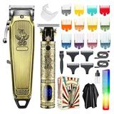 Resuxi Electric Hair Clippers Cordless Hair Trimmer Men s Haircut Kit with 16 Guide Combs Hair Trimming Styling & Grooming Kit