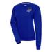 Women's Antigua Royal Newark Eagles Victory Crewneck Pullover Sweatshirt