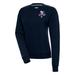 Women's Antigua Navy Brooklyn Royal Giants Victory Crewneck Pullover Sweatshirt