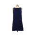 Lulus Casual Dress - Mini Crew Neck Sleeveless: Blue Print Dresses - Women's Size Small