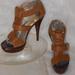 Michael Kors Shoes | Michael Kors Tan Leather Strappy High Heel Sandals Size 8 Medium | Color: Tan | Size: 8