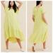 Anthropologie Dresses | Anthropologie Maeve Selah Cotton Gauze Oversized Ruffled Midi Dress Size Small | Color: Green/Yellow | Size: S