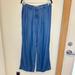 Michael Kors Pants & Jumpsuits | Michael Kors Wide Leg Lyocell Chambray Blue Pants Sz 4 Preowned | Color: Blue | Size: 4