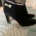 Kate Spade Shoes | Kate Spade Black Suede Booties | Color: Black/Gold | Size: 6