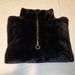 Nine West Sweaters | Faux Fur Black Zip-Up Long Sleeve | Color: Black/Silver | Size: M