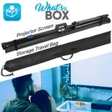 Universal 100-Inch Tripod Screen - Floor Standing Portable Fold-Out Roll-Up Tripod Manual Projector Screen