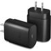 for Sony Xperia 1 IV Super Fast Charging Block 2 Pack 25W Wall Charger USB C Adapters ( Cable Not Included ) - Black