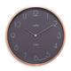 Acctim Madison Wall Clock Quartz Modern Brushed Metal Case Foil Embossed Soot 35cm