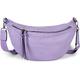 styleBREAKER Women's Half Moon Crossbody Shoulder Bag, Detachable Adjustable Shoulder Strap, Plain Handbag 02012386, Colour:Lilac