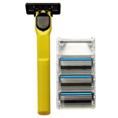 SHAVEMEBABY Set: Designgriff mit 4 Klingen gelb